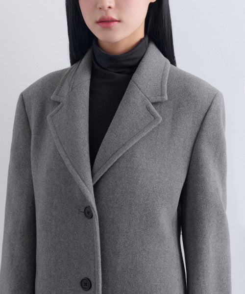 MUSINSA STANDARD WOMAN MUSINSA STANDARD WOMAN Cashmere Blend Tide Maxi Coat (Medium Gray)