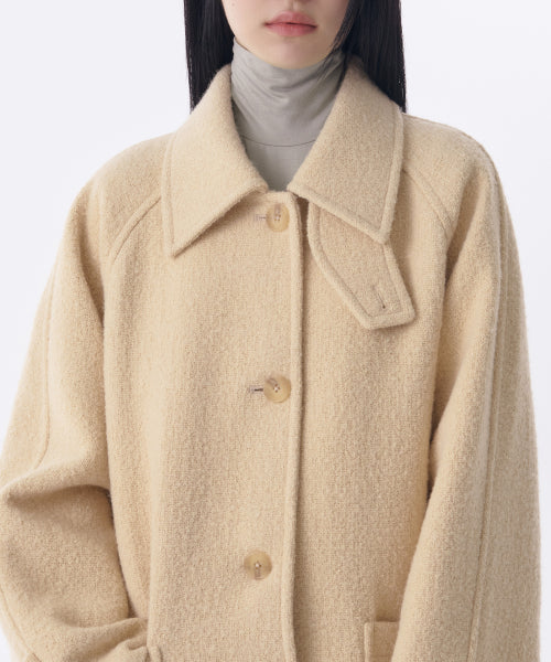 MUSINSA STANDARD WOMAN MUSINSA STANDARD WOMAN Wool Blend Boucle Balmacan Half Coat