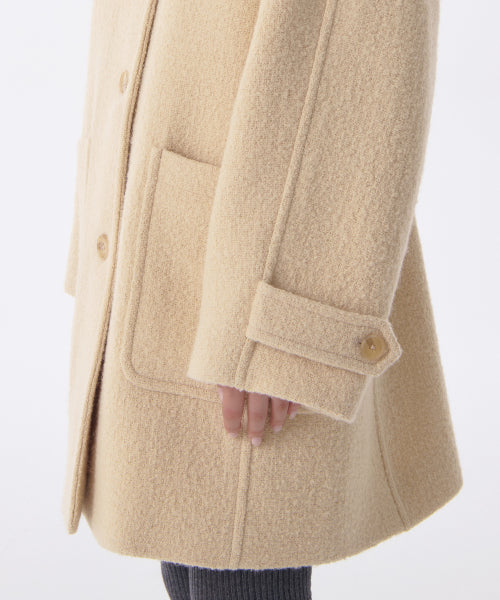 MUSINSA STANDARD WOMAN MUSINSA STANDARD WOMAN Wool Blend Boucle Balmacan Half Coat