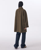 MUSINSA STANDARD WOMAN MUSINSA STANDARD WOMAN Wool Blend Boucle Balmacan Half Coat [Brown]