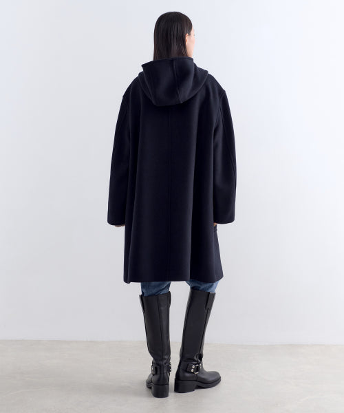 MUSINSA STANDARD WOMAN MUSINSA STANDARD WOMAN Wool Blend Hooded Coat (Navy)