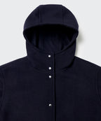 MUSINSA STANDARD WOMAN MUSINSA STANDARD WOMAN Wool Blend Hooded Coat (Navy)