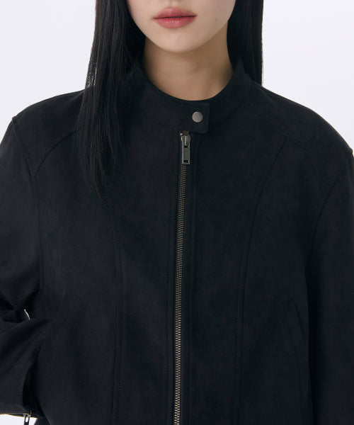 MUSINSA STANDARD WOMAN MUSINSA STANDARD WOMAN Women's Synthetic Suede Racer Jacket (Size XS)