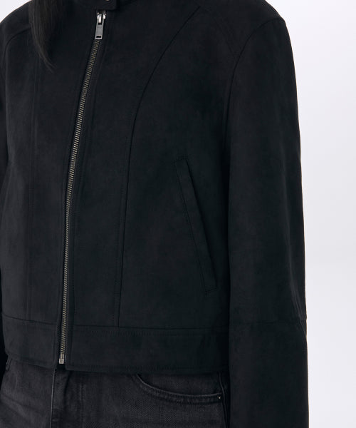 MUSINSA STANDARD WOMAN MUSINSA STANDARD WOMAN Women's Synthetic Suede Racer Jacket (Size XS)