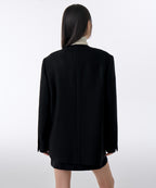 MUSINSA STANDARD WOMAN MUSINSA STANDARD WOMAN Women's Round Neck Tweed Half Jacket [Black]