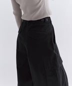 MUSINSA STANDARD WOMAN MUSINSA STANDARD WOMAN Women's Fleece Wide Cargo Pants (Black)