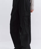 MUSINSA STANDARD WOMAN MUSINSA STANDARD WOMAN Women's Fleece Wide Cargo Pants (Black)
