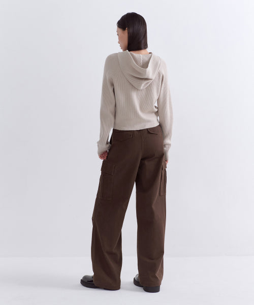 MUSINSA STANDARD WOMAN MUSINSA STANDARD WOMAN Women's fleece wide cargo pants Baroque Brown