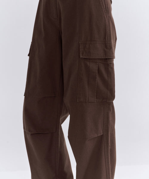 MUSINSA STANDARD WOMAN MUSINSA STANDARD WOMAN Women's fleece wide cargo pants Baroque Brown