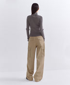 MUSINSA STANDARD WOMAN MUSINSA STANDARD WOMAN Women's Fleece Wide Cargo Pants (Beige)