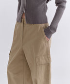 MUSINSA STANDARD WOMAN MUSINSA STANDARD WOMAN Women's Fleece Wide Cargo Pants (Beige)