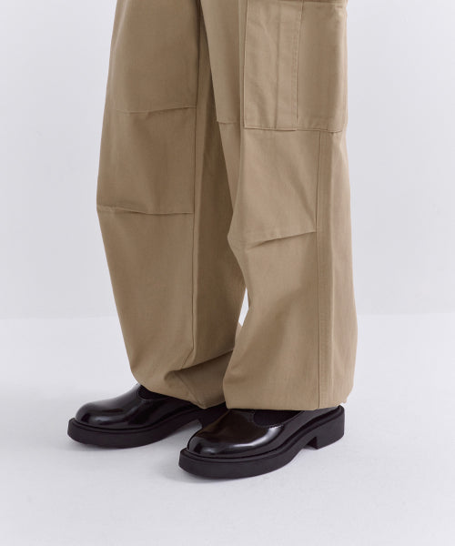 MUSINSA STANDARD WOMAN MUSINSA STANDARD WOMAN Women's Fleece Wide Cargo Pants (Beige)
