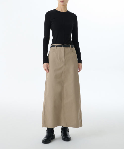 MUSINSA STANDARD WOMAN MUSINSA STANDARD WOMAN Maxi Skirt Beige