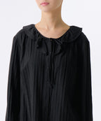 MUSINSA STANDARD WOMAN MUSINSA STANDARD WOMAN Women's Cotton Frill Neck Blouse [Black]