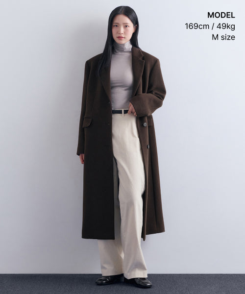 MUSINSA STANDARD WOMAN MUSINSA STANDARD WOMAN Coat Over Shoulder [Baroque Brown]