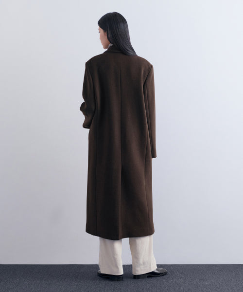 MUSINSA STANDARD WOMAN MUSINSA STANDARD WOMAN Coat Over Shoulder [Baroque Brown]
