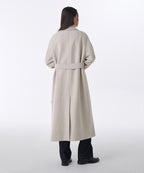 MUSINSA STANDARD WOMAN MUSINSA STANDARD WOMAN Cashmere Blend Balmacan Robe Coat [Oatmeal]