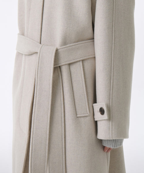 MUSINSA STANDARD WOMAN MUSINSA STANDARD WOMAN Cashmere Blend Balmacan Robe Coat [Oatmeal]
