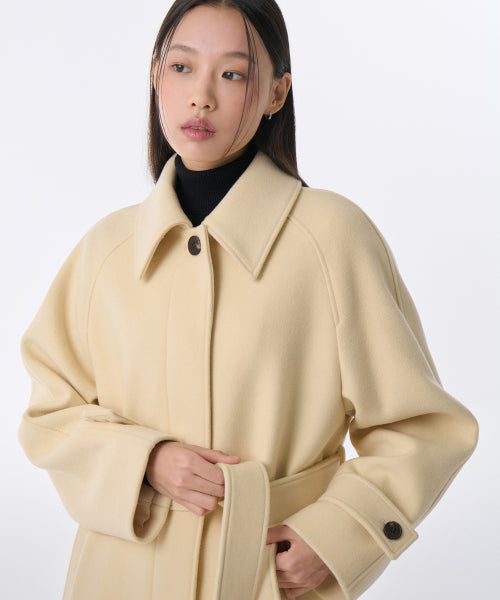 MUSINSA STANDARD WOMAN MUSINSA STANDARD WOMAN Cashmere Blend Balmacan Robe Coat