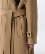 MUSINSA STANDARD WOMAN MUSINSA STANDARD WOMAN Cashmere Blend Balmacan Robe Coat [Camel]