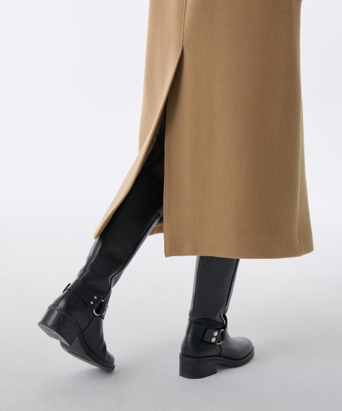 MUSINSA STANDARD WOMAN MUSINSA STANDARD WOMAN Cashmere Blend Balmacan Robe Coat [Camel]