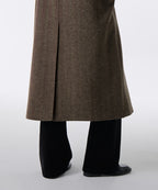 MUSINSA STANDARD WOMAN MUSINSA STANDARD WOMAN Coat Herringbone Balmacan Robe [Brown]