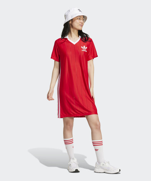 ADIDAS ADIDAS 3S Pinstripe Dress - Red