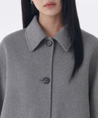 MUSINSA STANDARD WOMAN MUSINSA STANDARD WOMAN Cashmere Blend Handmade Short Mac Coat [Medium Gray]