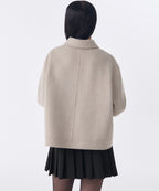 MUSINSA STANDARD WOMAN MUSINSA STANDARD WOMAN Cashmere Blend Handmade Short Mac Coat [Oatmeal]