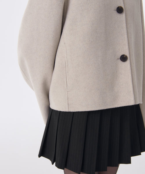 MUSINSA STANDARD WOMAN MUSINSA STANDARD WOMAN Cashmere Blend Handmade Short Mac Coat [Oatmeal]