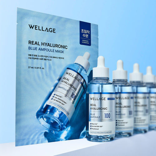 WELLAGE WELLAGE Real Hyaluronic Blue Ampoule Mask 5 sheets