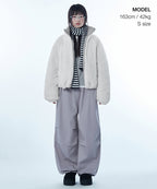 MUSINSA STANDARD WOMAN MUSINSA STANDARD WOMAN Padded Jacket Ash Gray/Ivory