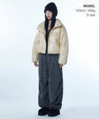 MUSINSA STANDARD WOMAN MUSINSA STANDARD WOMAN Padded Jacket Short Glossy [Butter]