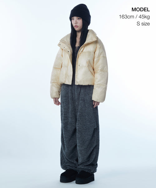 MUSINSA STANDARD WOMAN MUSINSA STANDARD WOMAN Padded Jacket Short Glossy [Butter]