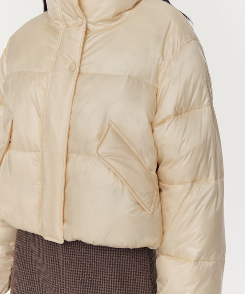 MUSINSA STANDARD WOMAN MUSINSA STANDARD WOMAN Padded Jacket Short Glossy [Butter]