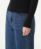 MUSINSA STANDARD WOMAN MUSINSA STANDARD WOMAN Women's Ribbed Slim Square Neck Knit Black