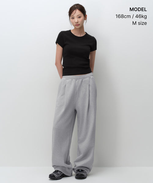MUSINSA STANDARD WOMAN MUSINSA STANDARD WOMAN Women's Deep Tuck Variable Wide Lounge Sweatpants [Medium Gray]