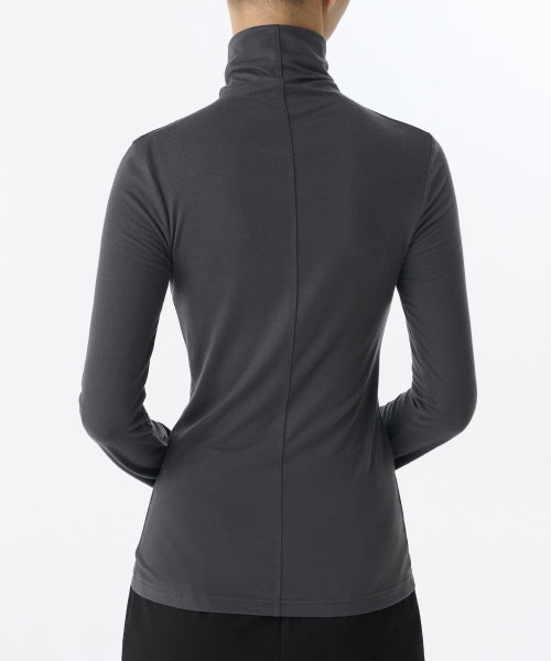 MUSINSA STANDARD WOMAN MUSINSA STANDARD WOMAN T-Shirt Slim Turtleneck Dark Gray