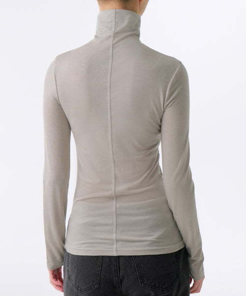 MUSINSA STANDARD WOMAN MUSINSA STANDARD WOMAN T-Shirt Slim Turtleneck Light Warm Gray