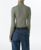 MUSINSA STANDARD WOMAN MUSINSA STANDARD WOMAN T-Shirt Slim Turtleneck [Sage]