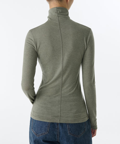 MUSINSA STANDARD WOMAN MUSINSA STANDARD WOMAN T-Shirt Slim Turtleneck [Sage]