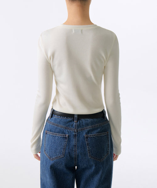 MUSINSA STANDARD WOMAN MUSINSA STANDARD WOMAN T-Shirt Slim Crew Neck Long Sleeve