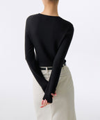 MUSINSA STANDARD WOMAN MUSINSA STANDARD WOMAN T-Shirt Slim Crew Neck Long Sleeve (Size)