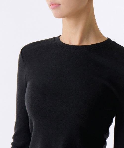 MUSINSA STANDARD WOMAN MUSINSA STANDARD WOMAN T-Shirt Slim Crew Neck Long Sleeve (Size)