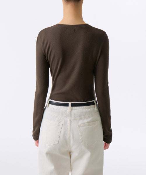 MUSINSA STANDARD WOMAN MUSINSA STANDARD WOMAN T-Shirt Slim Crew Neck Long Sleeve (Size M)