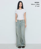 MUSINSA STANDARD WOMAN MUSINSA STANDARD WOMAN Women's Denim Pants Yellow Sky Blue
