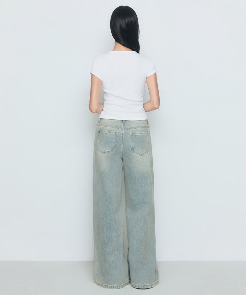 MUSINSA STANDARD WOMAN MUSINSA STANDARD WOMAN Women's Denim Pants Yellow Sky Blue