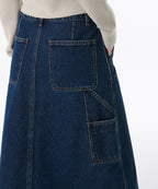 MUSINSA STANDARD WOMAN MUSINSA STANDARD WOMAN Denim Carpenter Long Skirt [Medium Indigo]