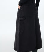 MUSINSA STANDARD WOMAN MUSINSA STANDARD WOMAN Women's Denim Carpenter Long Skirt (Washed Black)