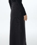 MUSINSA STANDARD WOMAN MUSINSA STANDARD WOMAN Women's Denim Carpenter Long Skirt (Washed Black)